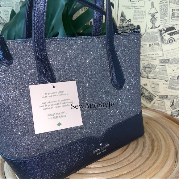 NWT Kate Spade Lola Glitter Satchel Crossbody bag - Picture 3 of 9